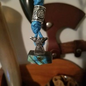 Customer photo review of Raven Mjolnir with Labradorite