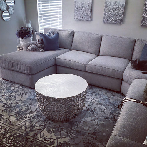 Customer photo review of Navy Triangle Print