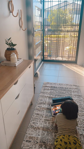 Customer photo review of Magnolia Silver Runner Rug