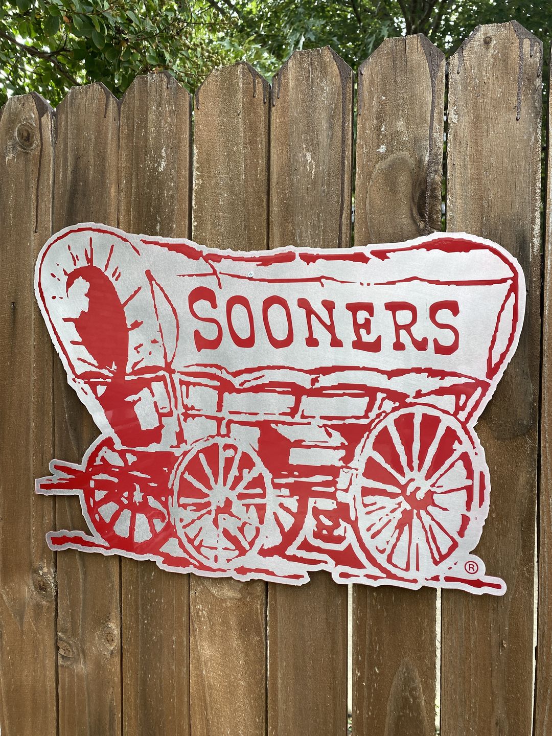 Customer photo review of Oklahoma Sooner Schooner Vintage Metal Art