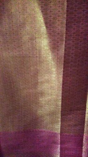 Customer photo review of graceful Peach Woven Banarasi Saree with brocade blouse