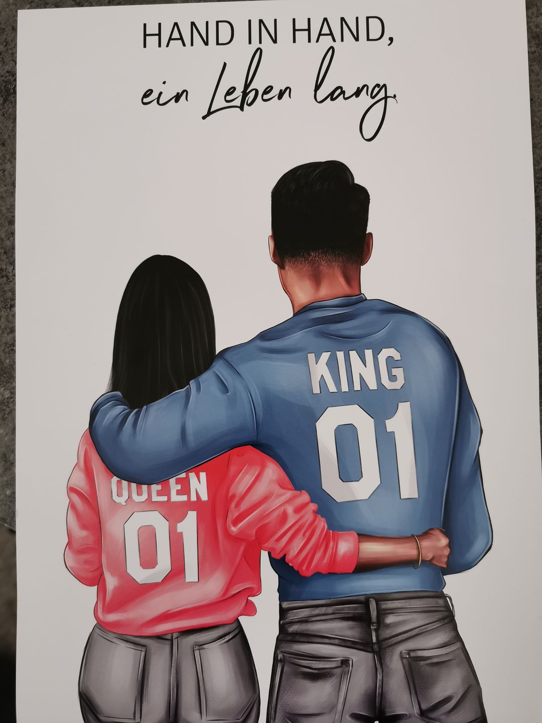 Customer photo review of Pärchen (Mann & Frau) - Personalisiertes Poster