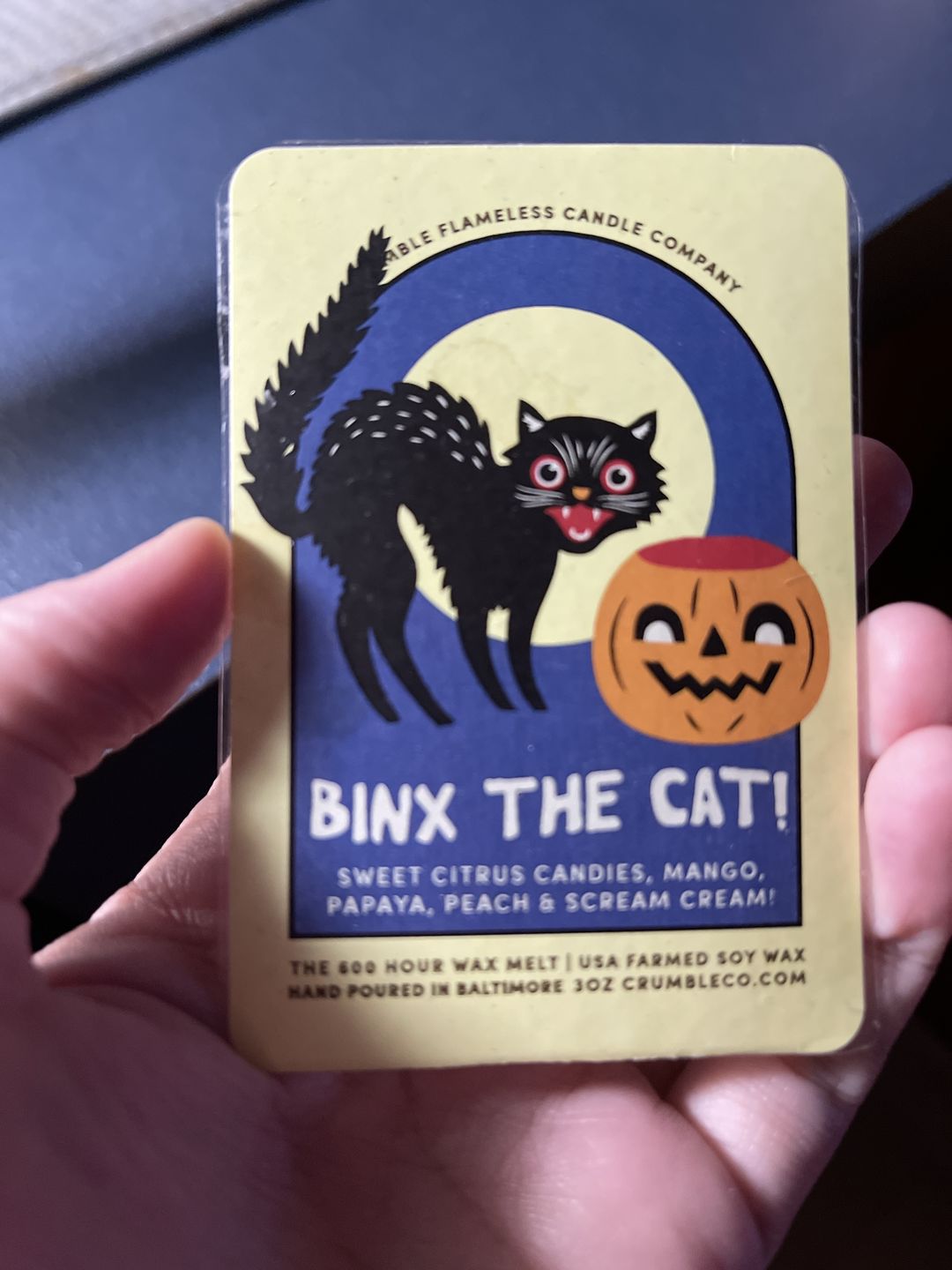 Customer photo review of Binx the Cat Wax Melt