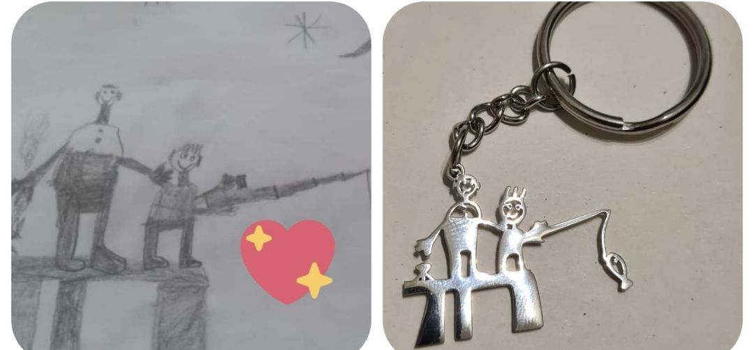 Customer photo review of Dessin d'enfant LOANYA en collier ou pendentif