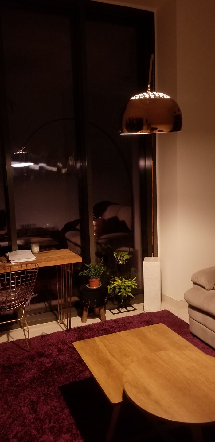 Customer photo review of Arc Lamp With Natural Marble Base Bp0078-Rg