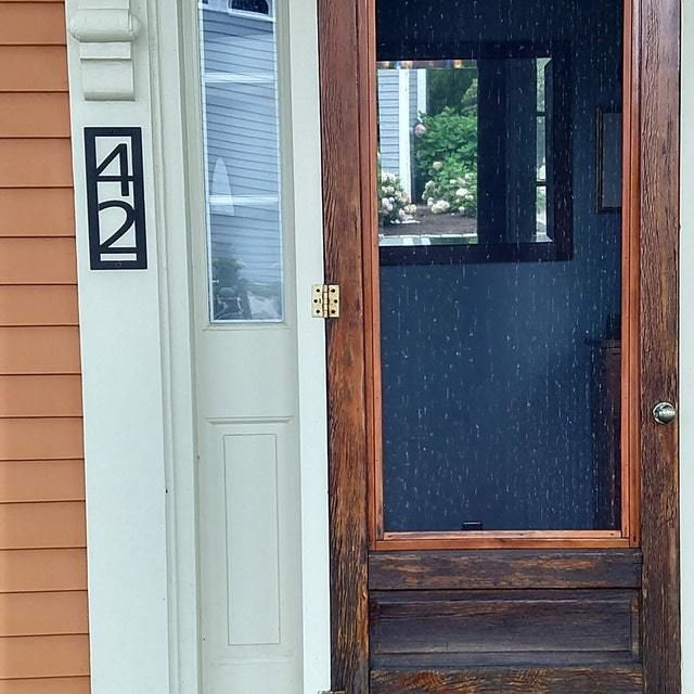 Customer photo review of Vertical Address Sign