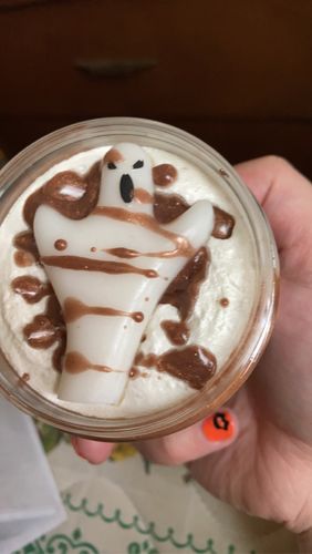 Customer photo review of Small Black & White "Happy Halloween' Spider Box