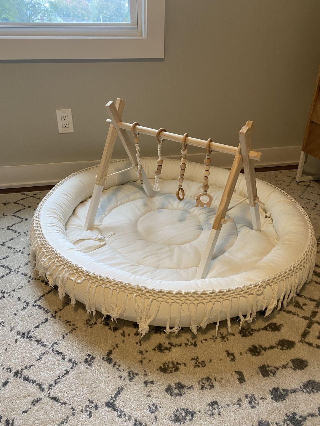 Customer photo review of round play mat - large