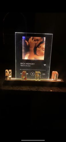 Customer photo review of Custom Song Plaque - The Best Anniversary Gift for Couples