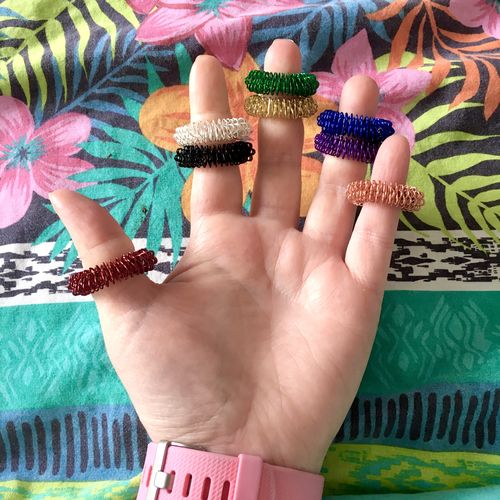 Customer photo review of Set of 8 Spikey Finger Fidgets