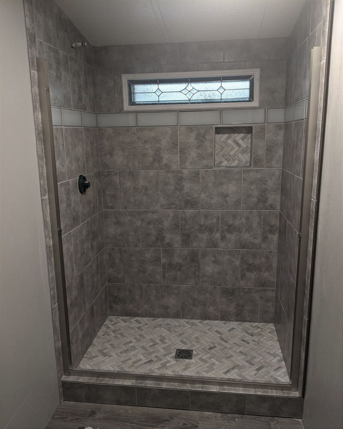 Customer photo review of Wexford Glass and Frame Kit (Half Sidelite 8" x 36" Glass Size)