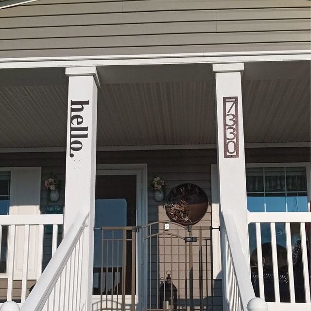 Customer photo review of Vertical Address Sign