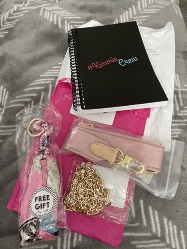 Customer photo review of NEW Nylon and Leather Crossbody Strap