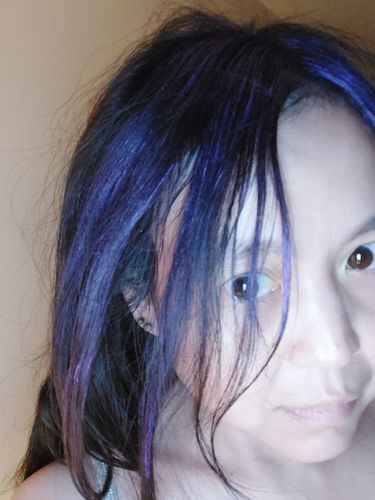 Customer photo review of Purple Hair Color Wax