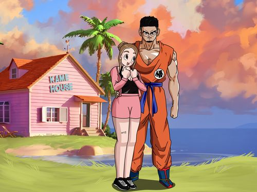 Customer photo review of Dragon Ball Z Style Custom Portrait