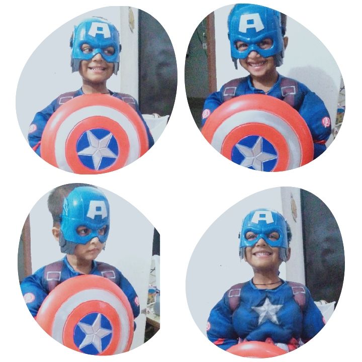 Customer photo review of Fancydresswale Captain America dress for boys