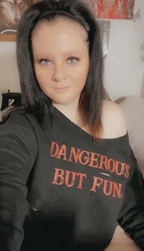 Customer photo review of 164 - Dangerous Wide Neck Hoodie