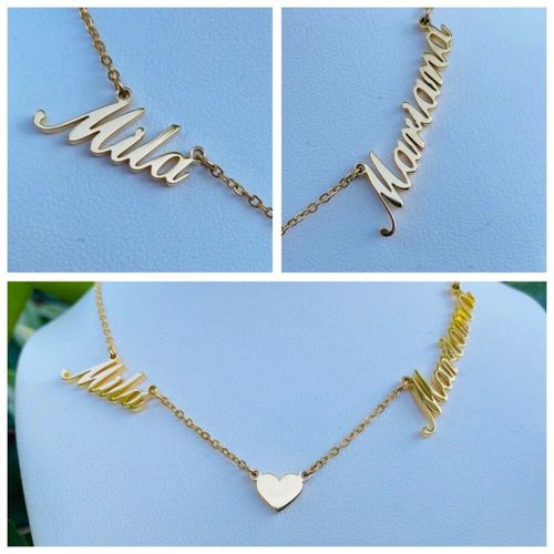 Customer photo review of Collier cœur LOANYA avec deux prénoms