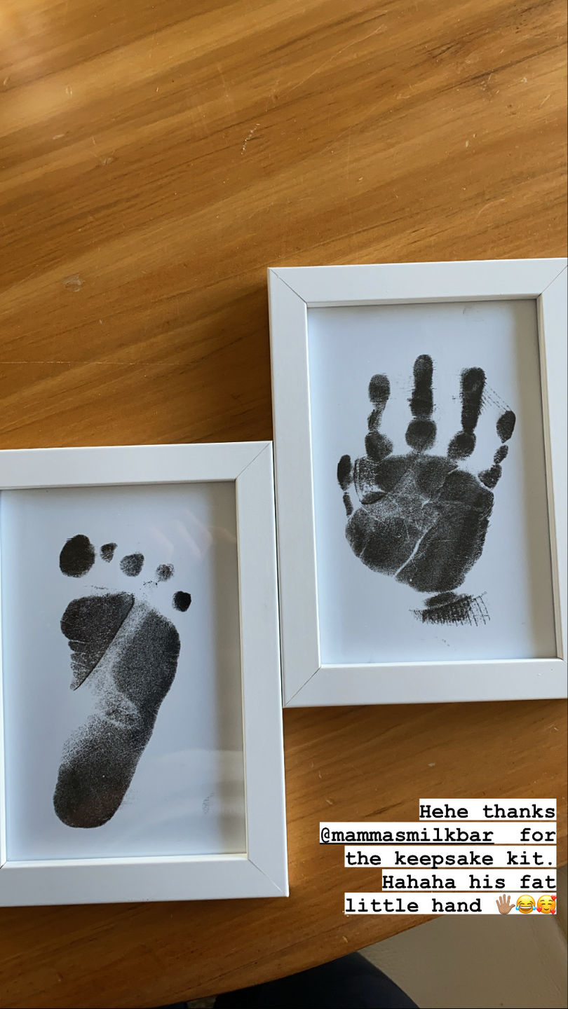 Customer photo review of Mammas Milk Bar Inkless Print Keepsake