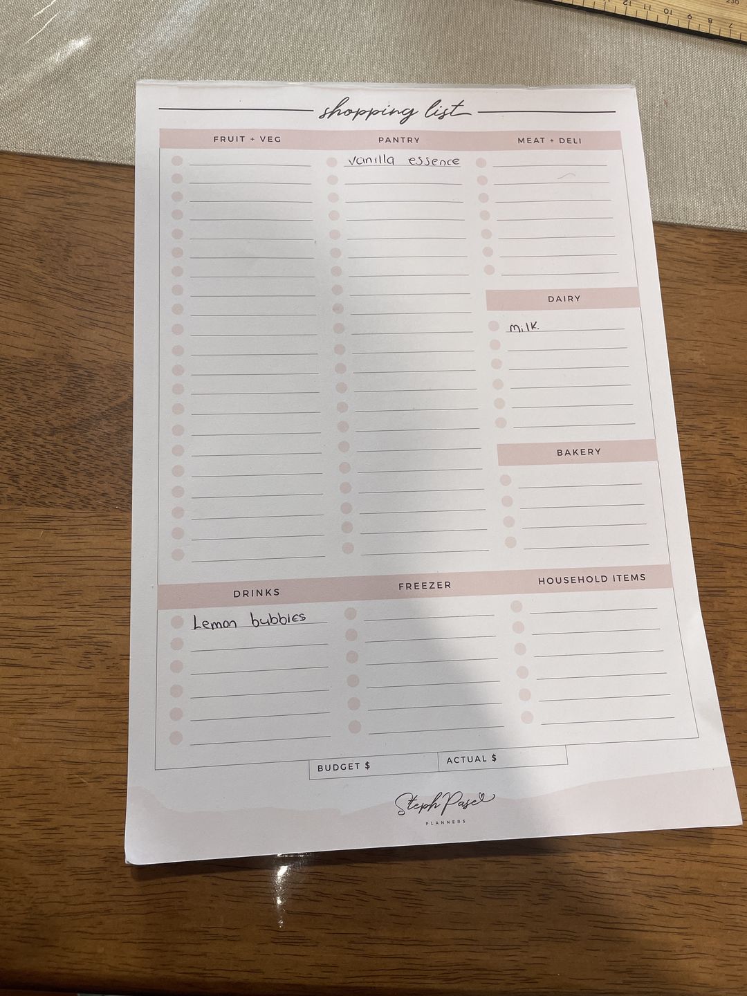 Customer photo review of NEW Shopping List