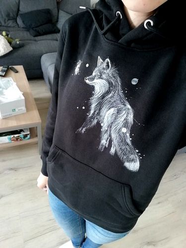Customer photo review of Fuchs & Schmetterling- Line Art  - Bio Unisex Hoodie (PREMIUM)