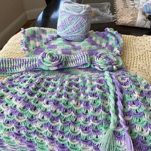 Customer photo review of Brisa [100grs] 1/2 - La Pantera Rosa | Estambre Brisa | Crochet Thread Yarn | Brisa Yarn | Estambre para Tejer | Estambre para Bebe