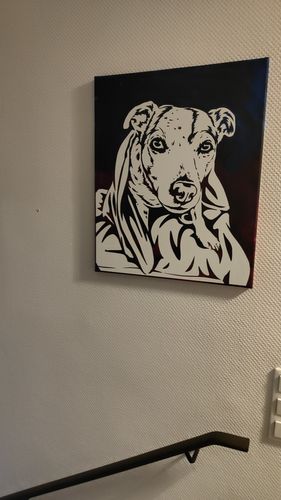 Customer photo review of Porträt auf Leinwand zum Selbermalen