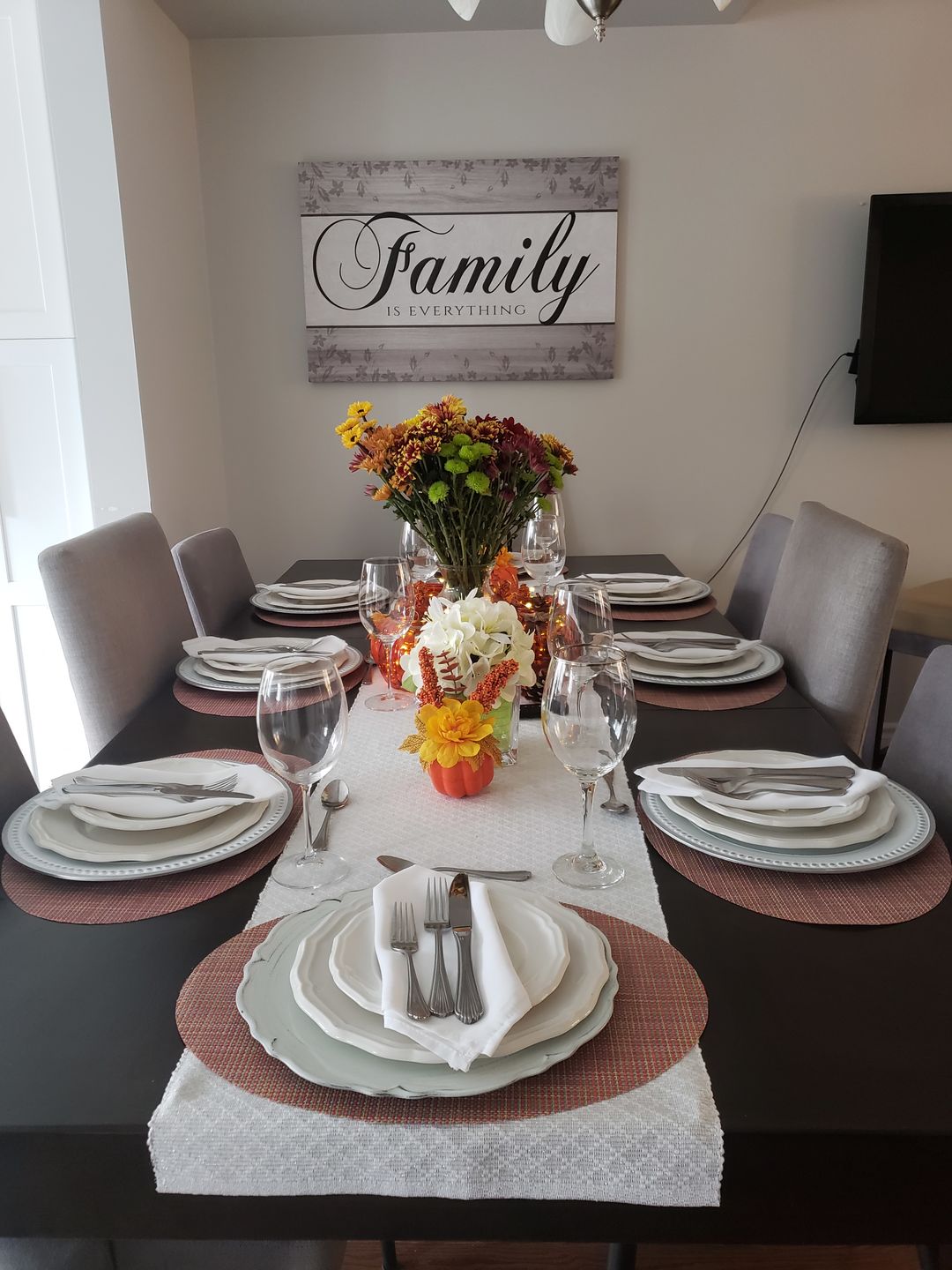 Customer photo review of "Family Is Everything" Premium Gray Canvas