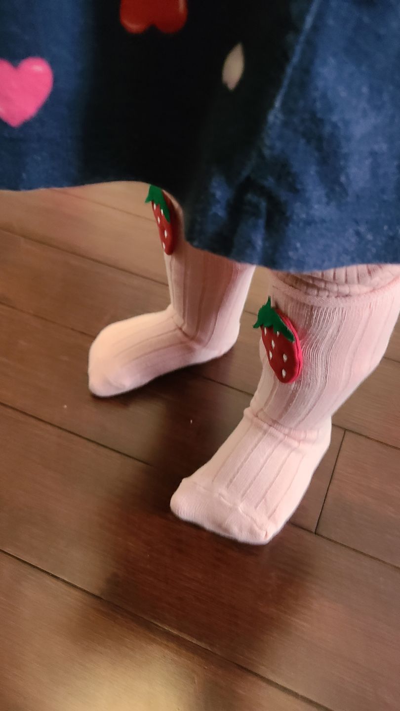 Customer photo review of Strawberry Tube Socks Set - 2 Pairs