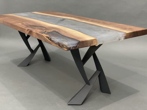 Customer photo review of Metal Bench Legs, Coffee Table Legs, Furniture Legs, Set of 2 pcs, Flowyline Metal Design | 107 Draco