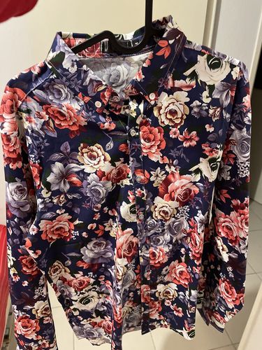 Customer photo review of Chemise en coton imprimé de  motifs floraux homme