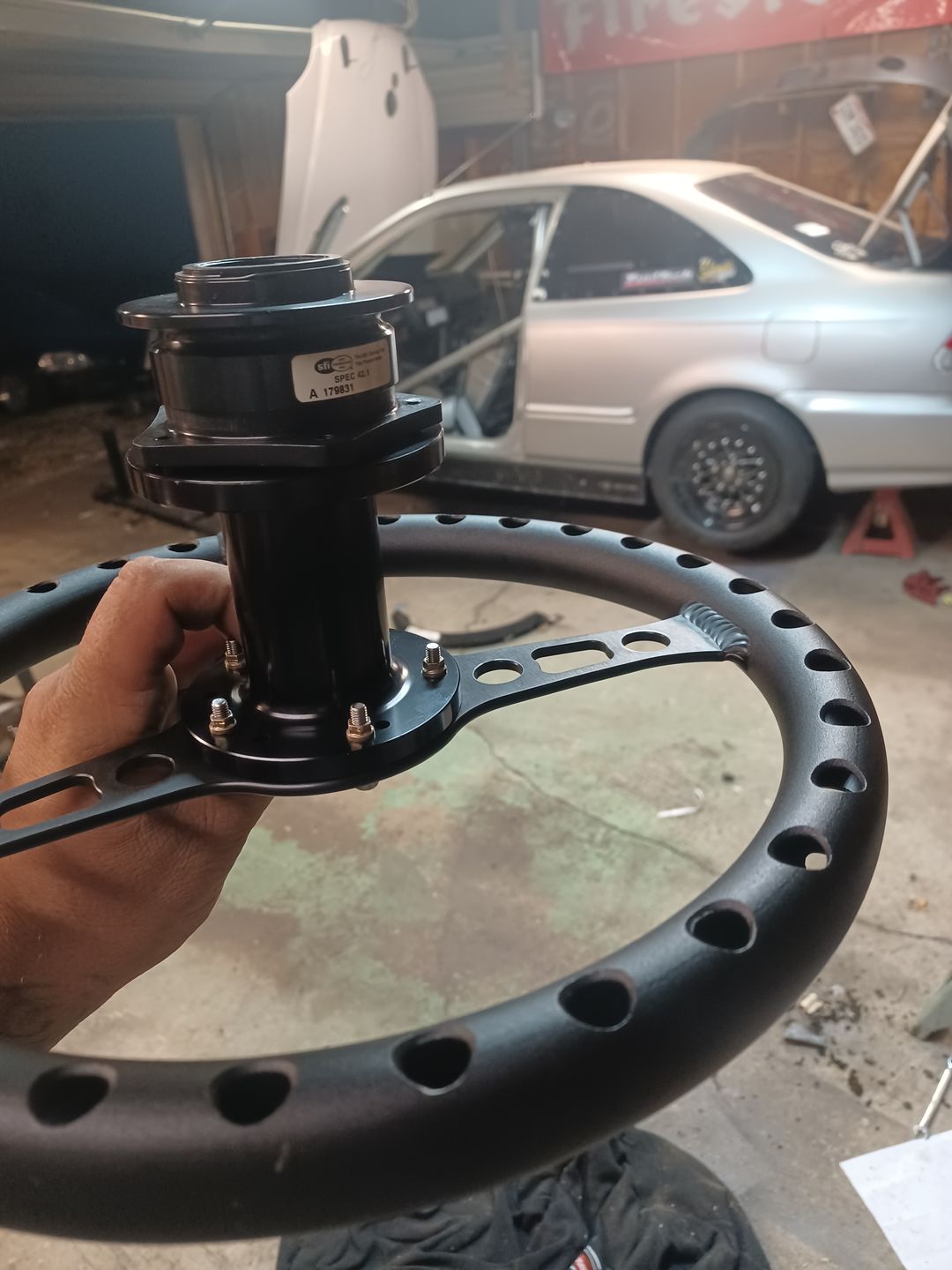 Customer photo review of Steering Column Extension 3.5" for 5 or 6 bolt Steering wheels and Quick Disconnnect