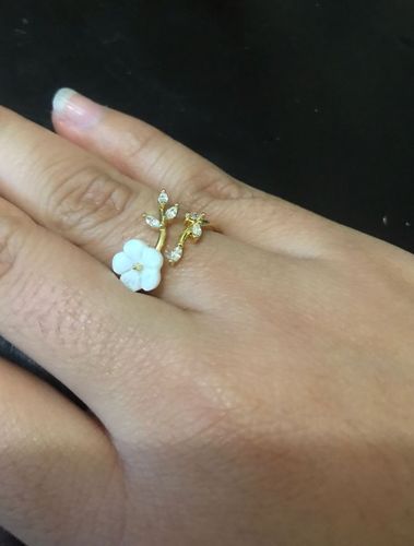 Customer photo review of Anillo Florecita y Ramitas Gold