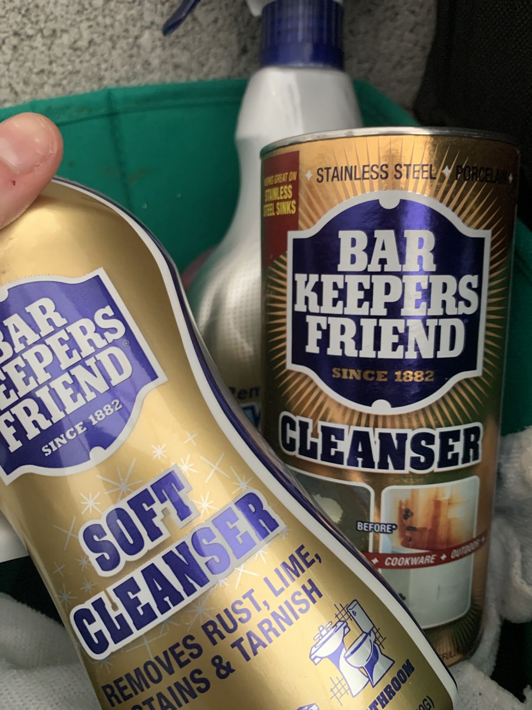 Customer photo review of Bar Keepers Friend: 3 Piece Cleaning Kit