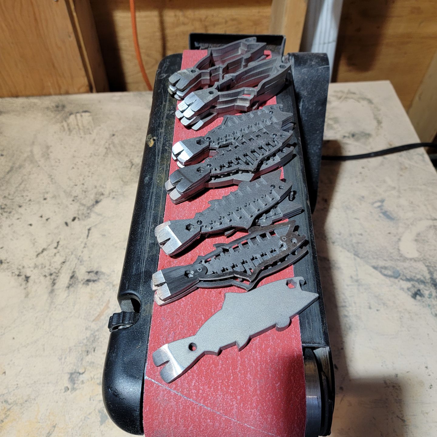 Customer photo review of 4" x 36" Sanding Belts for Stock Removal