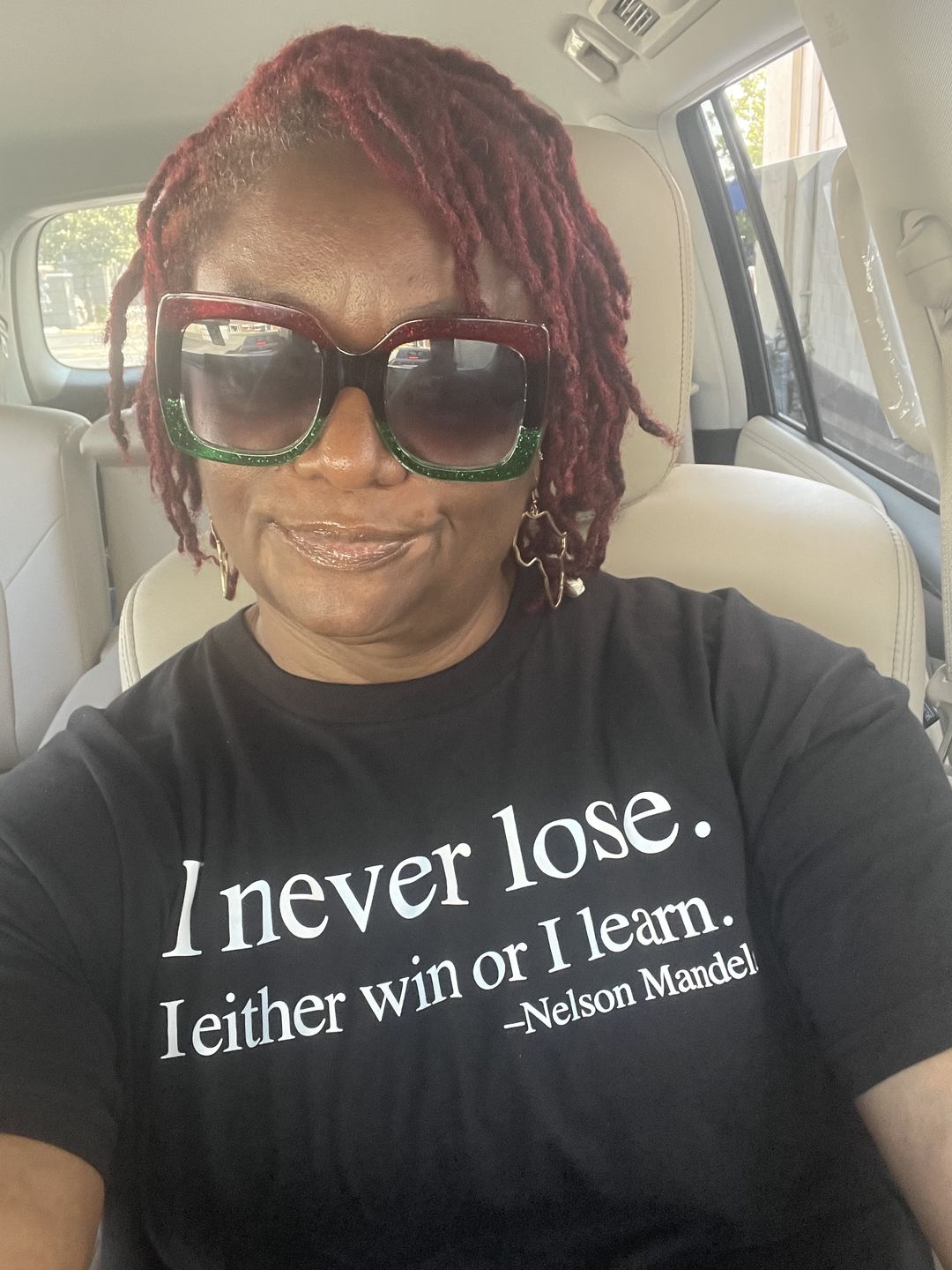 Customer photo review of I Never Lose -Nelson Mandela