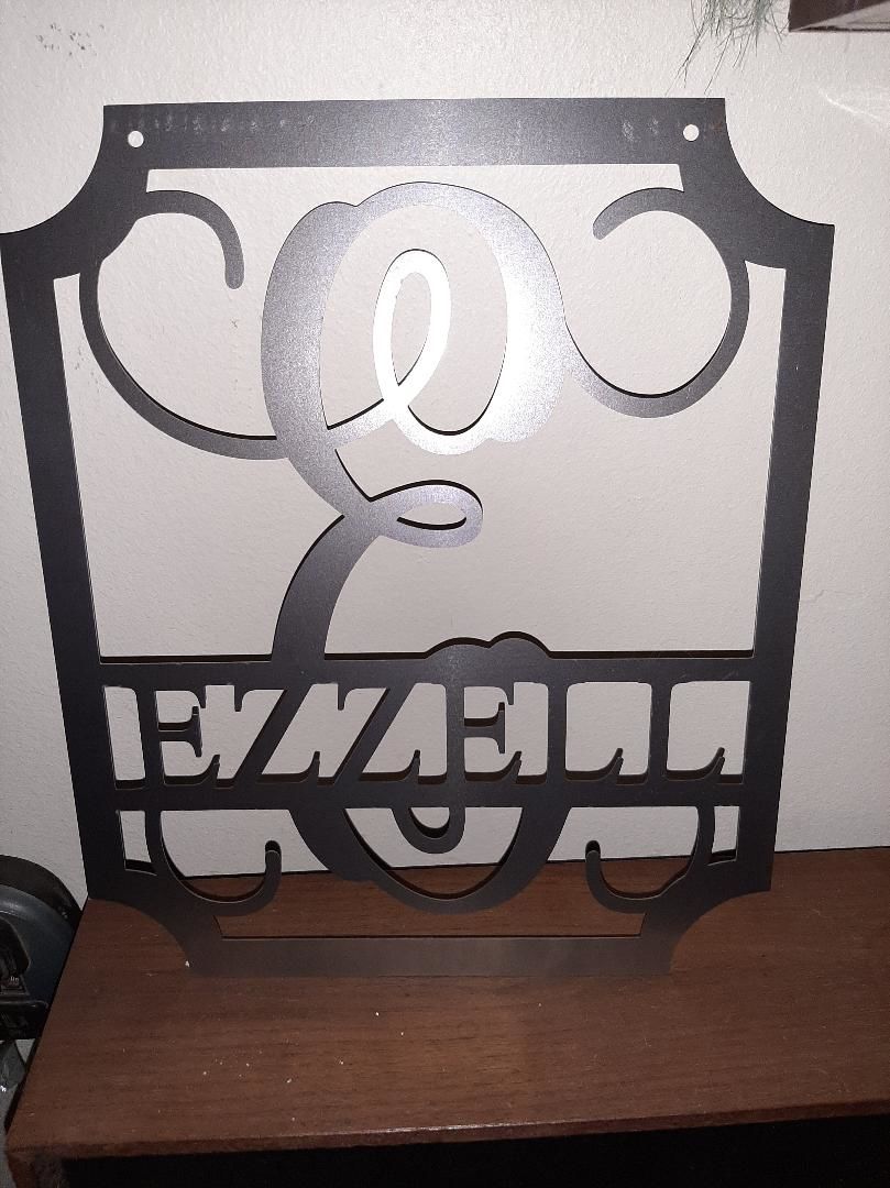 Customer photo review of 12" Embellished Monogram