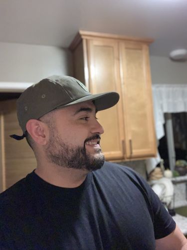 Customer photo review of Big Army Green Camp Hat