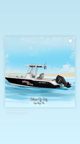 Customer photo review of Custom Digital Boat Portrait