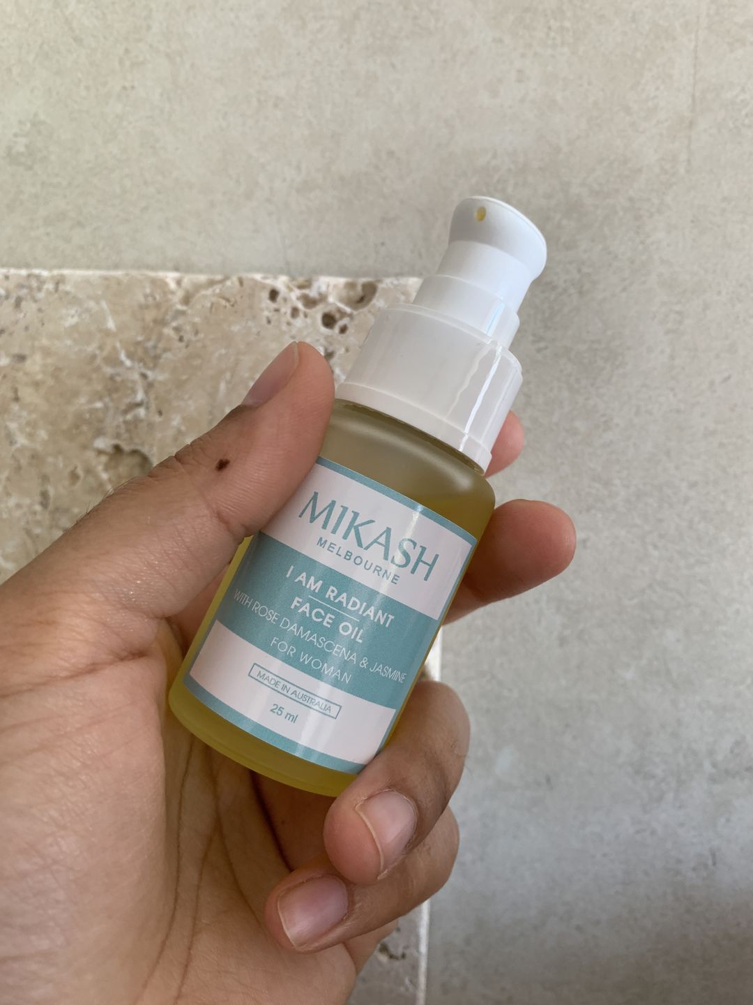 Customer photo review of I AM RADIANT FACE OIL