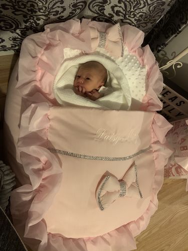 Customer photo review of Personalised Blue Bling Baby Bean Bag