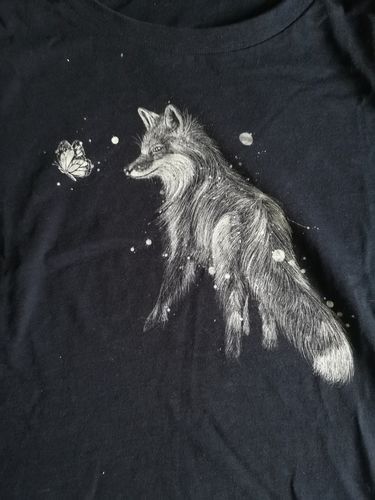 Customer photo review of Fuchs & Schmetterling- Line Art  - Bio Damen Shirt