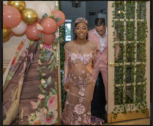 Customer photo review of Brianna Rose Diamante Evening Dress(Ready To Ship)
