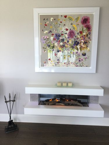 Customer photo review of Electric Modern Evonicfires 60'' White Wall Mount 3-sided Electric Firepalce - Compton 1000