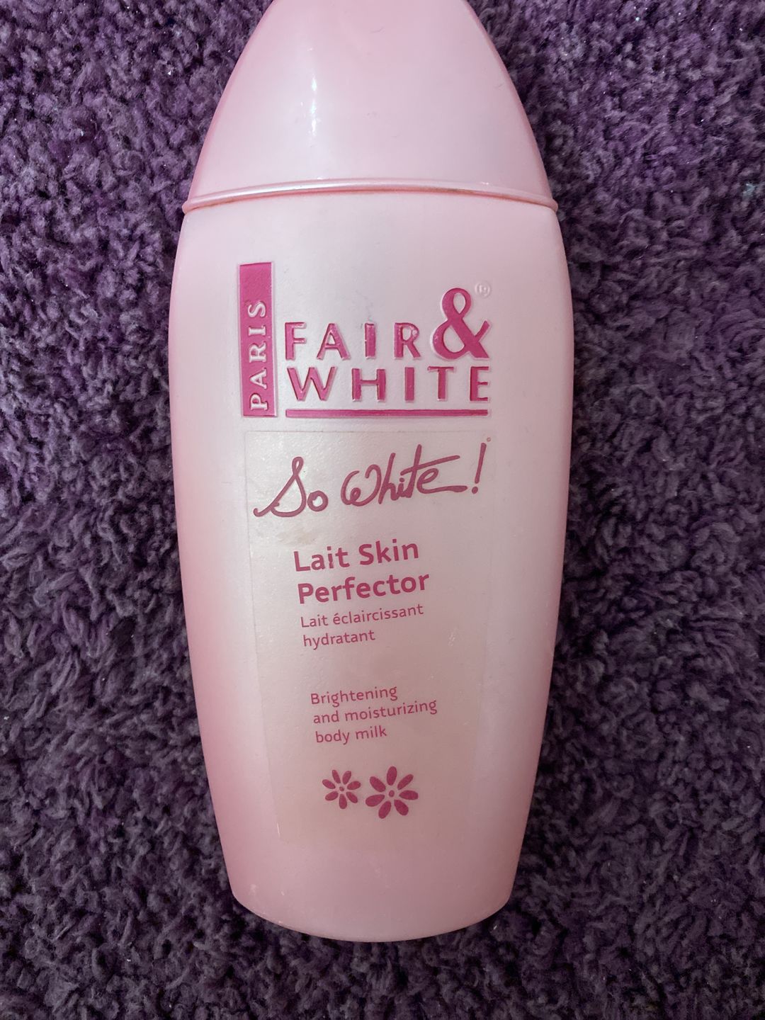 Customer photo review of Fair & White So White Skin Perfector Body Lotion- 500ml / 17.6 oz