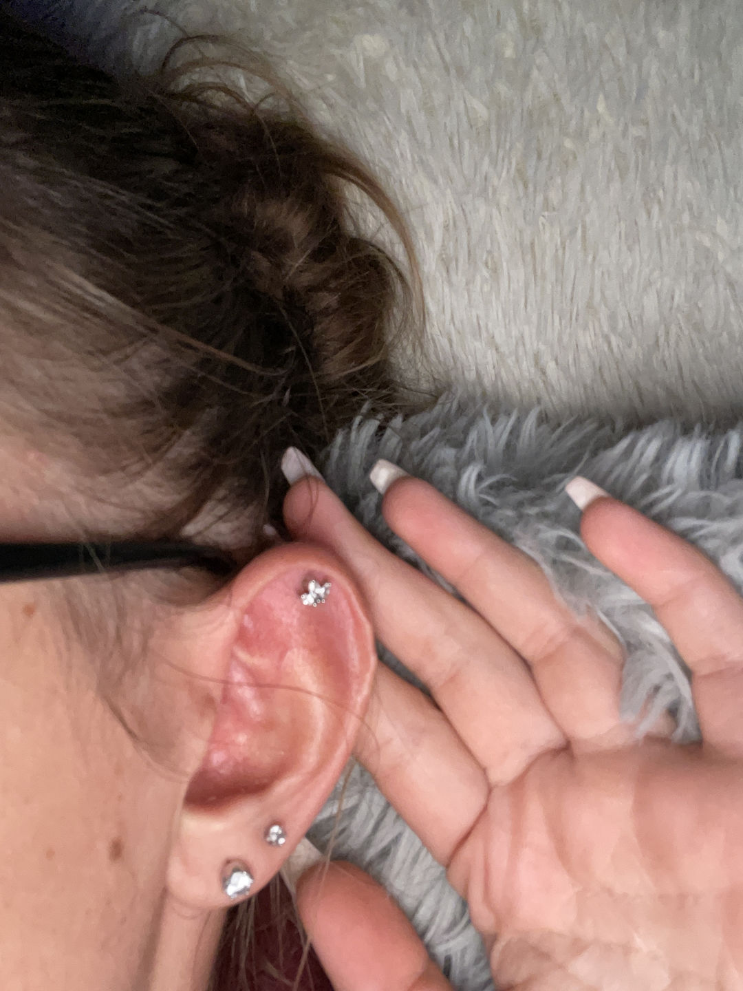 Customer photo review of Cataleya Piercing | 18K vergoldet
