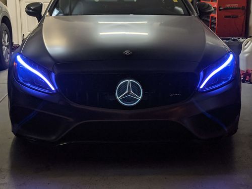Customer photo review of 2015-2018 Mercedes Benz C Class RGB multicolor DRL Boards