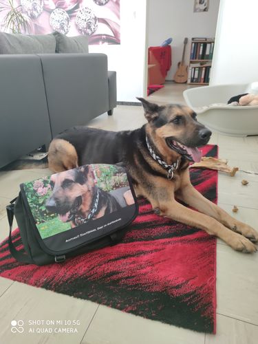 Customer photo review of Personalisierbare Umhängetasche mit Foto und Text