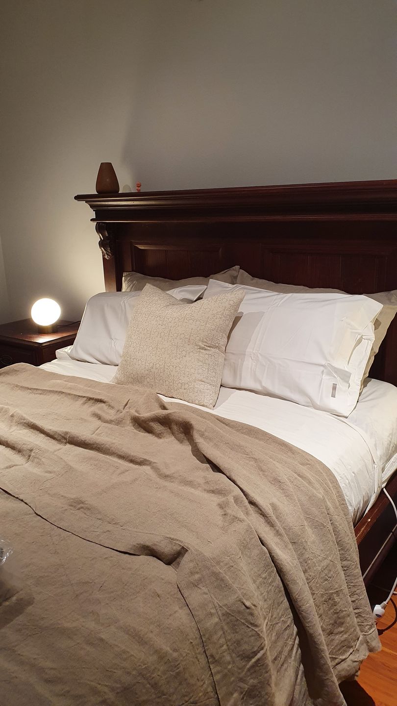 Customer photo review of Florence French Linen Cushion with Feather 50 x 50cm