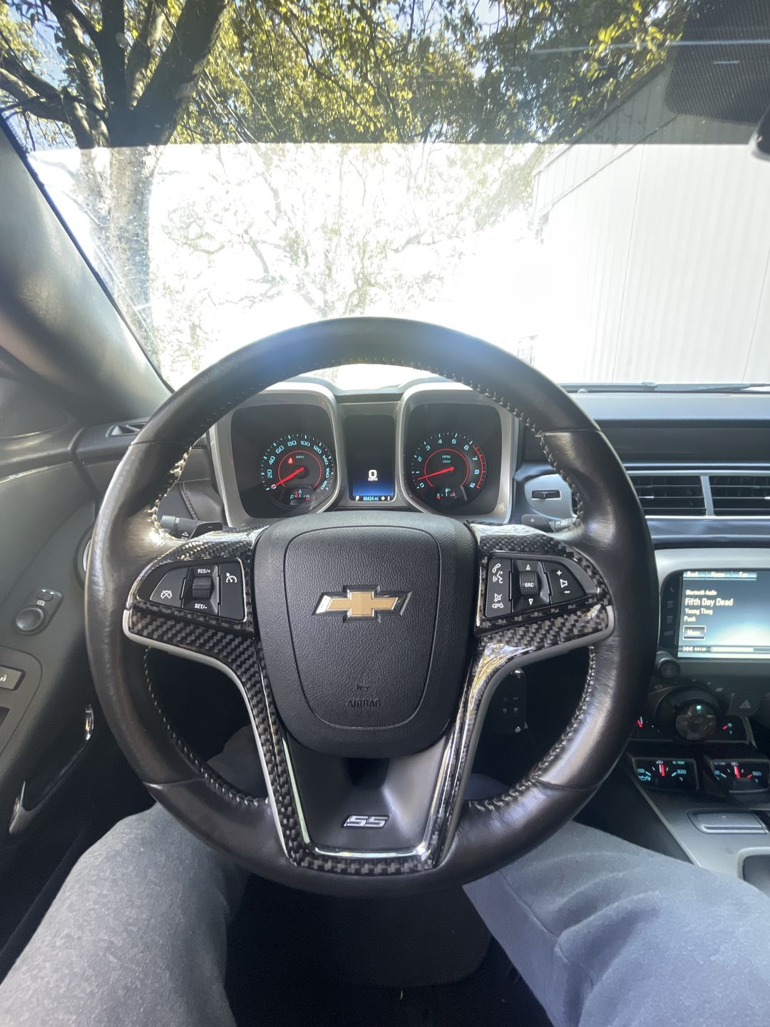 Customer photo review of Carbon Fiber Steering Wheel Overlay for Chevrolet Camaro 2013-2015